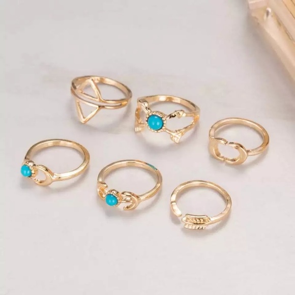 5 for $25 Set of 6 Midi Knuckle Rings - Picture 5 of 7